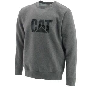 Men's Gray Sweater CATERPILLAR Men's Trademark Logo Crewneck 1910110 size medium